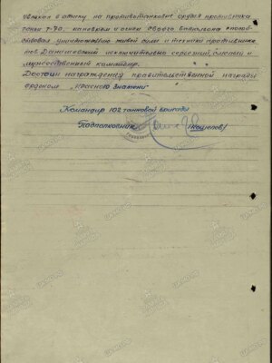 Данишевский Авраам Маркович — наградной документ 2