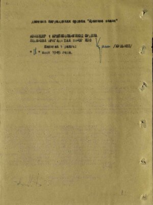 Скляревич Владимир Аронович — наградной документ 6